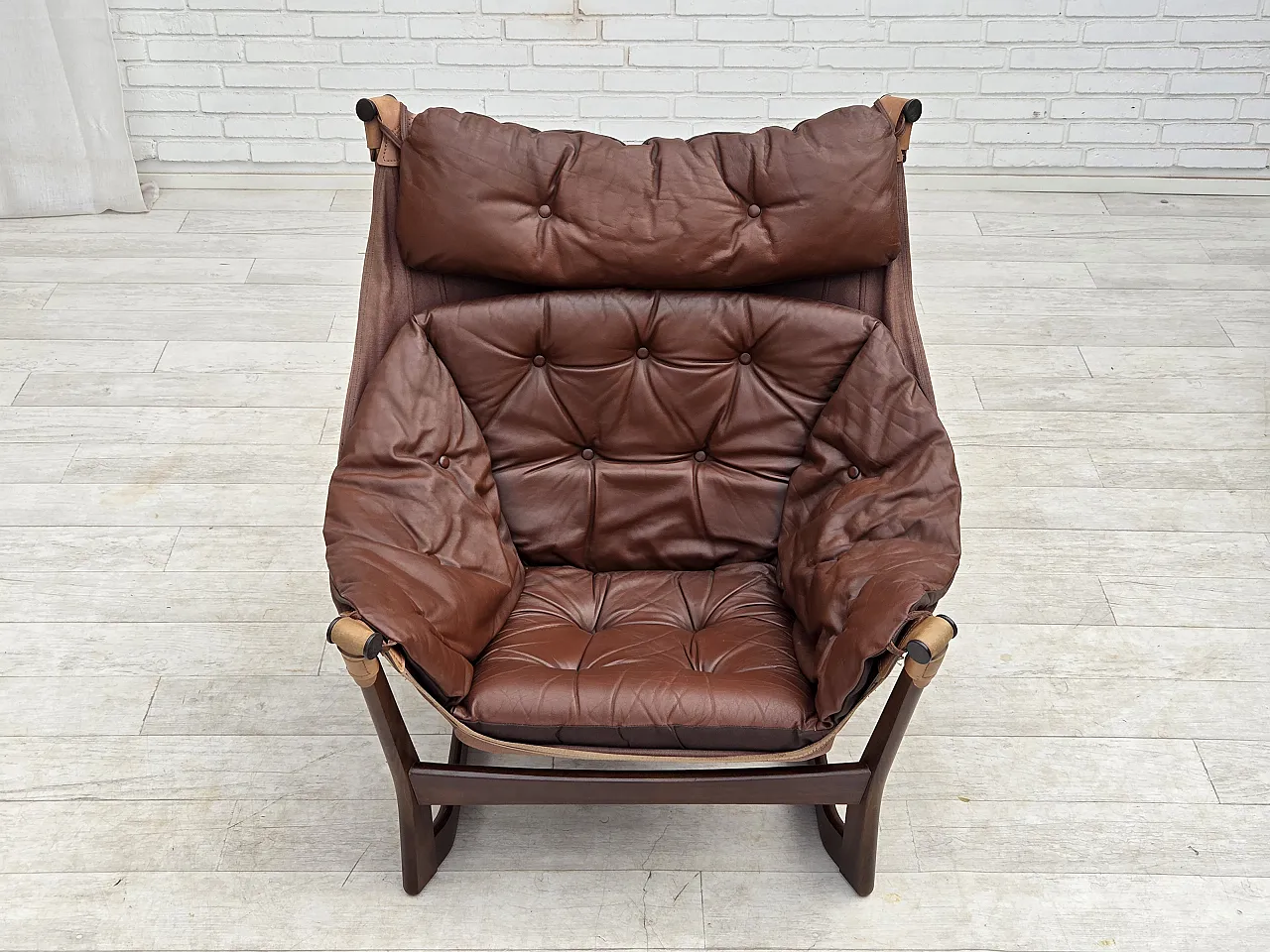 Anni '70, design norvegese di Tormod Alnaes, poltrona lounge "Trega". 15