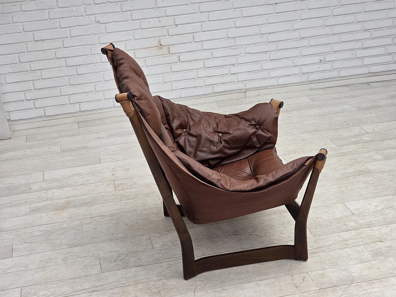 Anni '70, design norvegese di Tormod Alnaes, poltrona lounge "Trega". 17