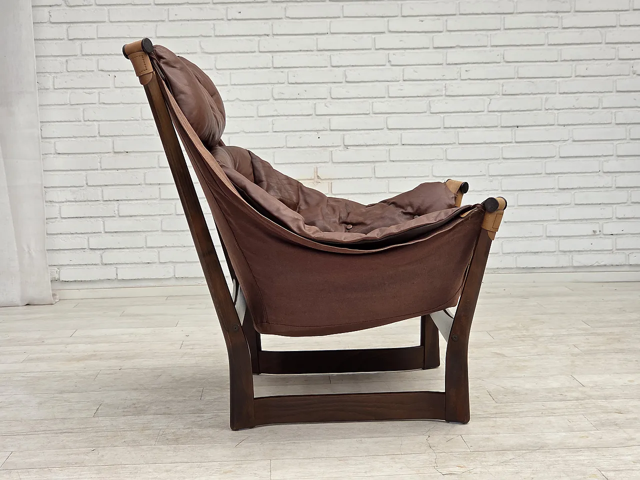 Anni '70, design norvegese di Tormod Alnaes, poltrona lounge "Trega". 18