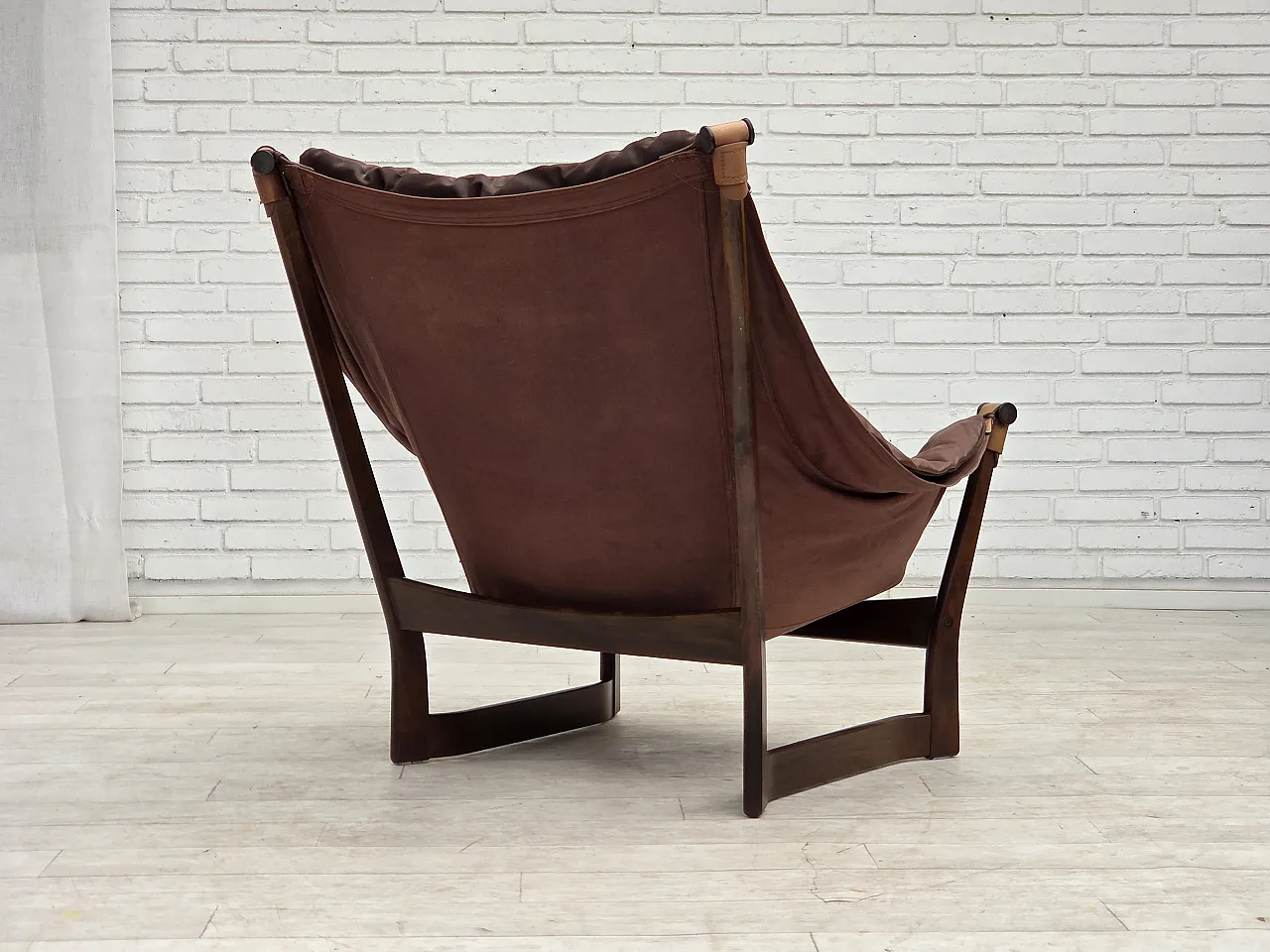 Anni '70, design norvegese di Tormod Alnaes, poltrona lounge "Trega". 19