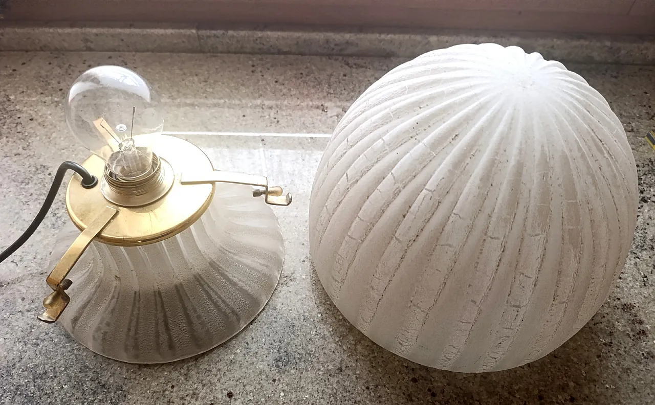 Lampada da tavolo in vetro di Murano di Alfredo Barbini, anni '80 5