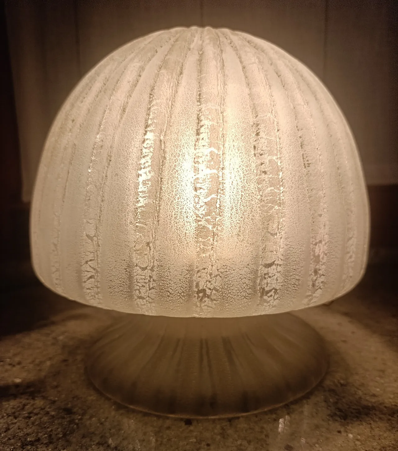 Lampada da tavolo in vetro di Murano di Alfredo Barbini, anni '80 8