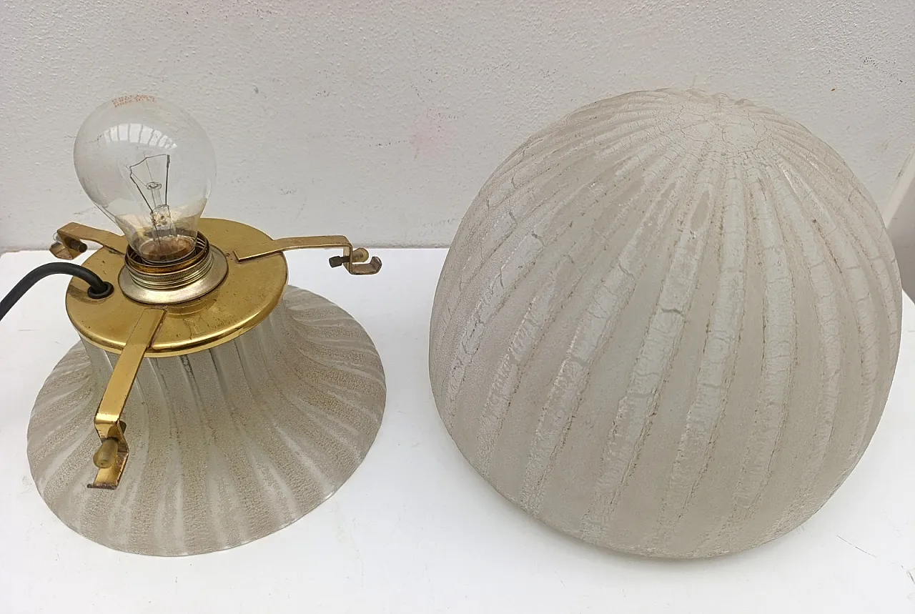 Lampada da tavolo in vetro di Murano di Alfredo Barbini, anni '80 10