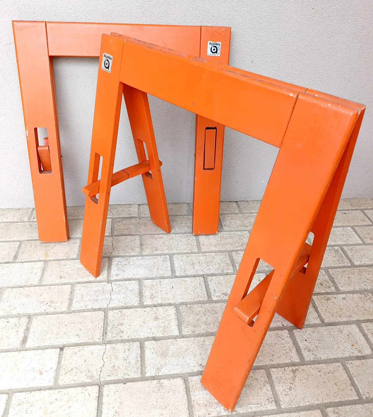 Pair of Cavalletto by De Pas D'Urbino Lomazzi's for Acerbis, 1970s 4