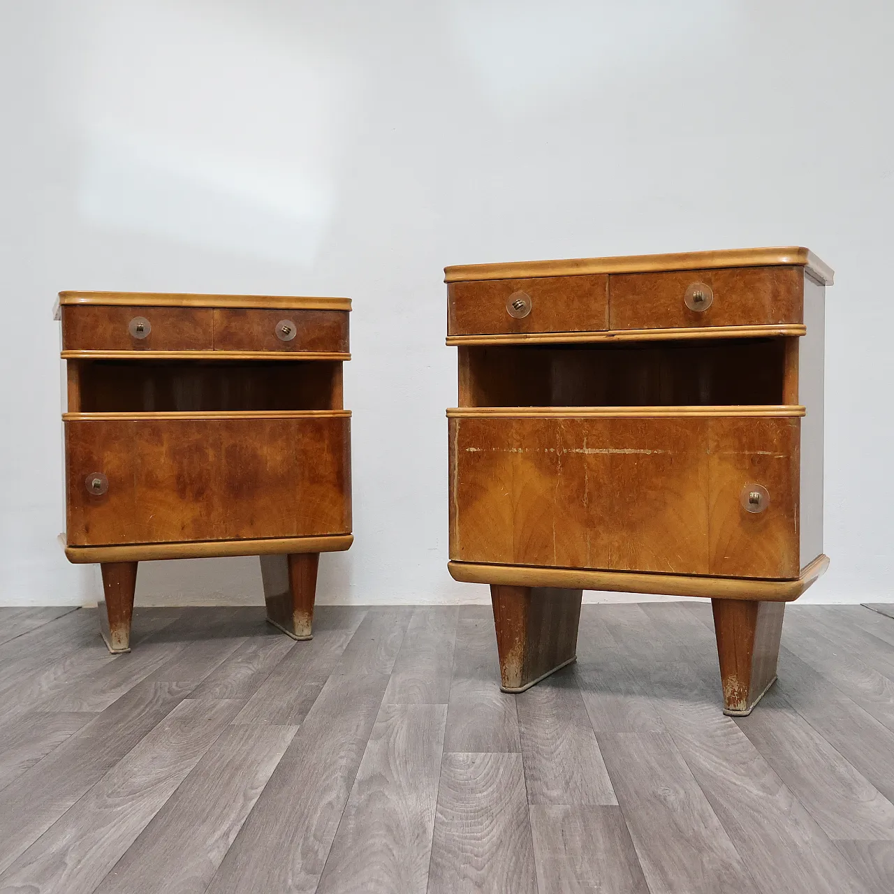 Pair of Art Deco Nightstands, 1940 2