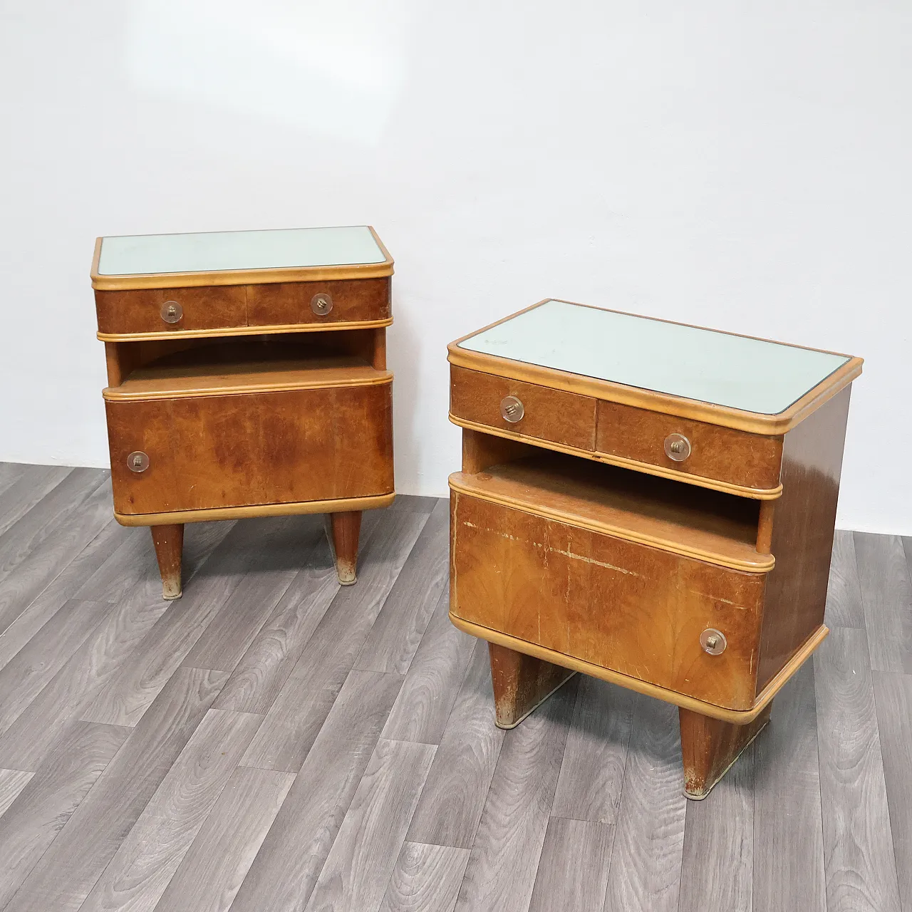 Pair of Art Deco Nightstands, 1940 4