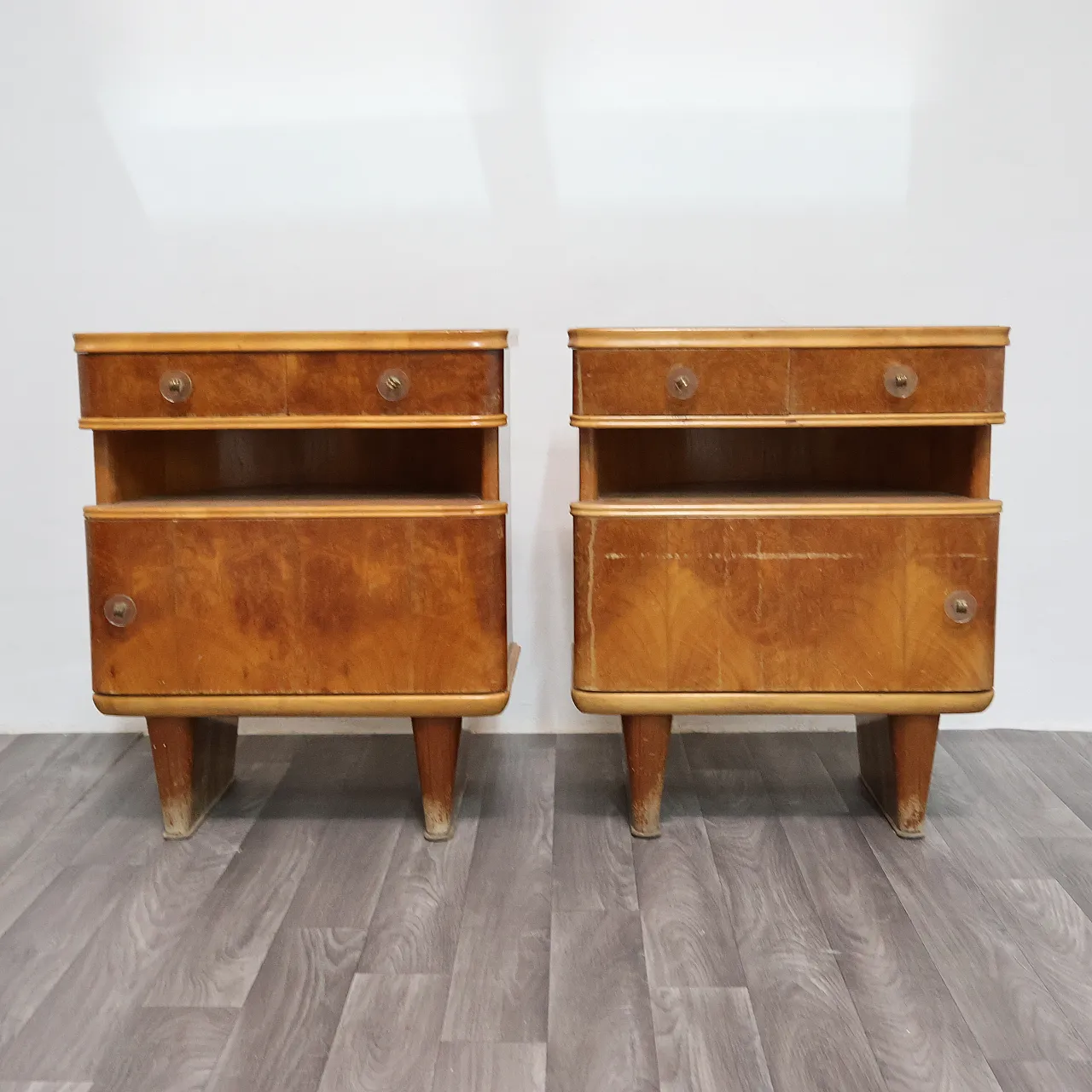 Pair of Art Deco Nightstands, 1940 11