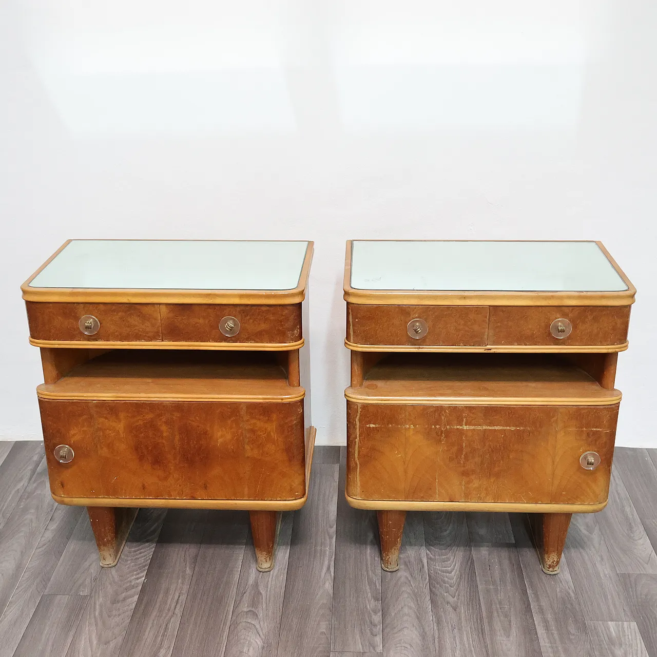 Pair of Art Deco Nightstands, 1940 12