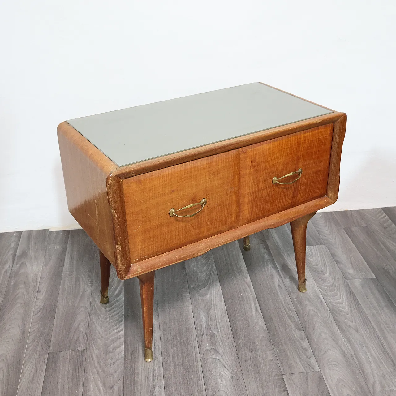 Pair of Nightstands Gio Ponti Style, 1950s 6