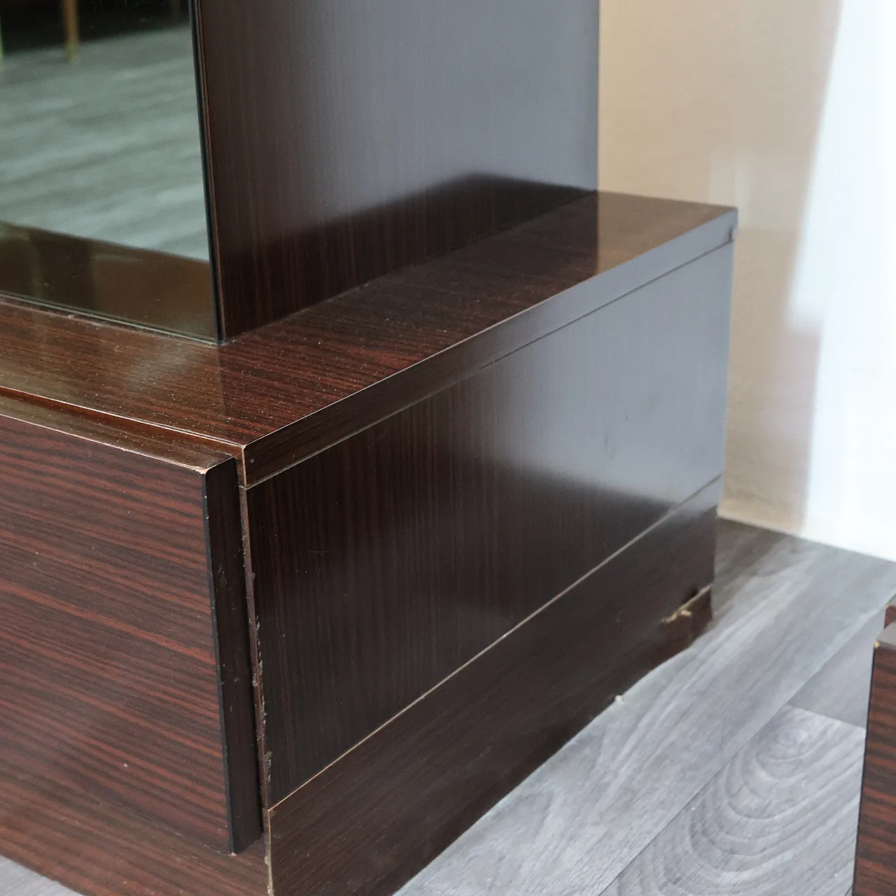 Pair of bedside tables ebano Cubic, 80s 16