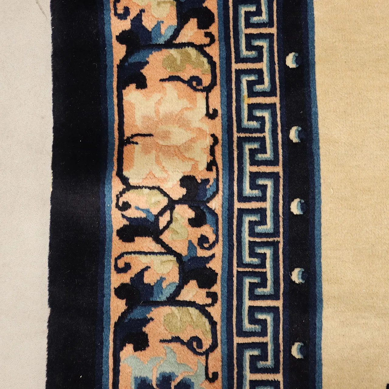 Peking rug in cotton and wool, 20th century 6