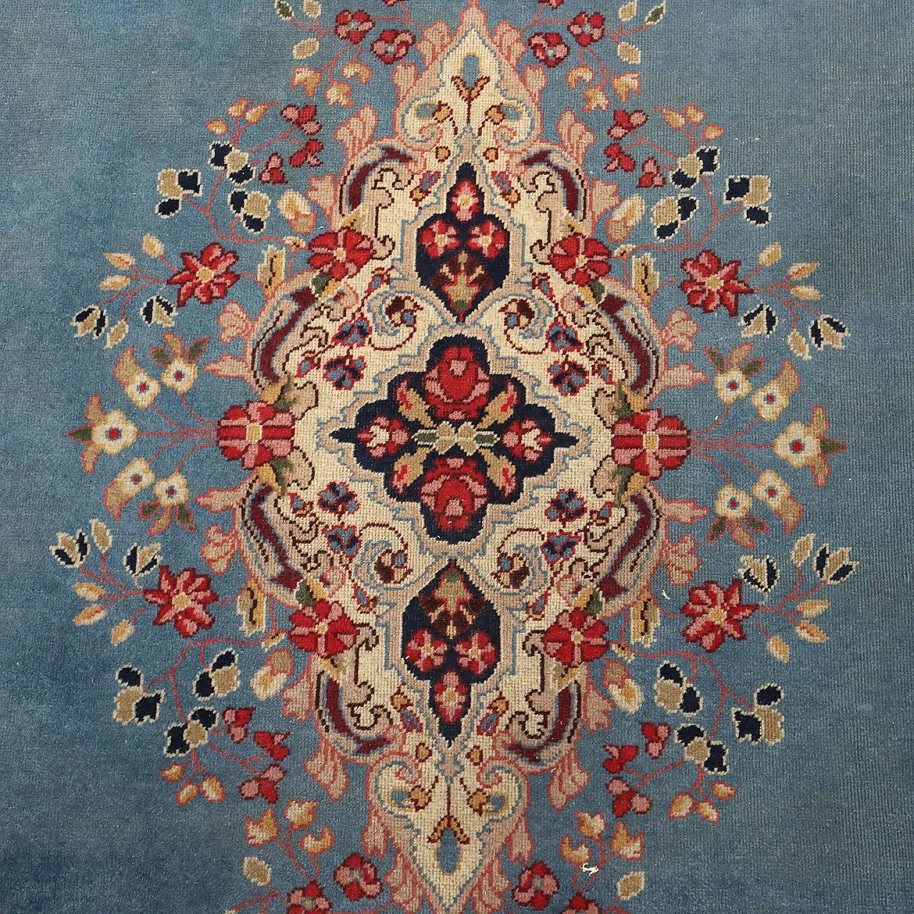 Kerman rug in cotton and wool, 20th century 4