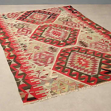 Kilim rug in cotton, 20th century