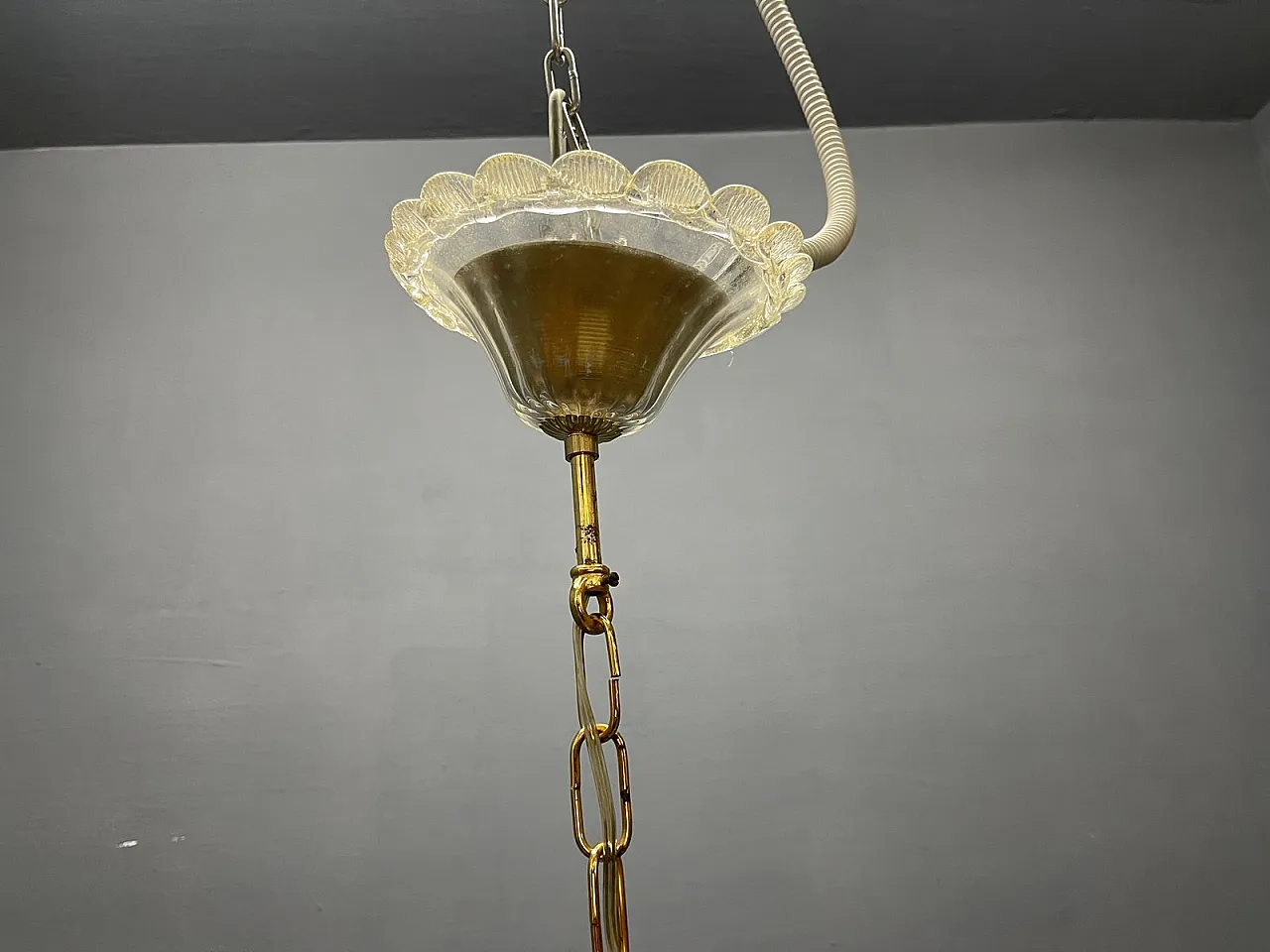 Lampadario veneziano in vetro di Murano, anni '60 14