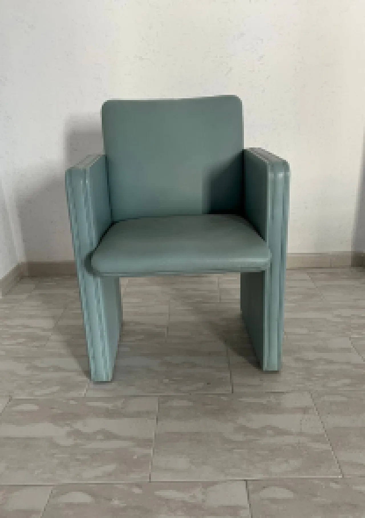 2 Poltrone Executive THF 96 di Poltrona Frau in pelle celeste, anni 90 1