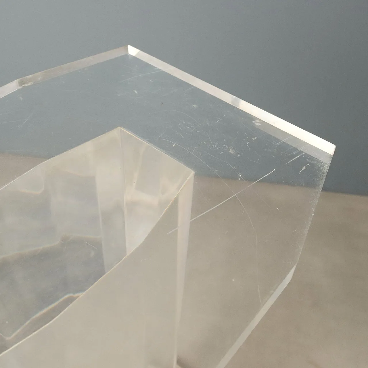 Pair of plexiglas columns, 1980s 10