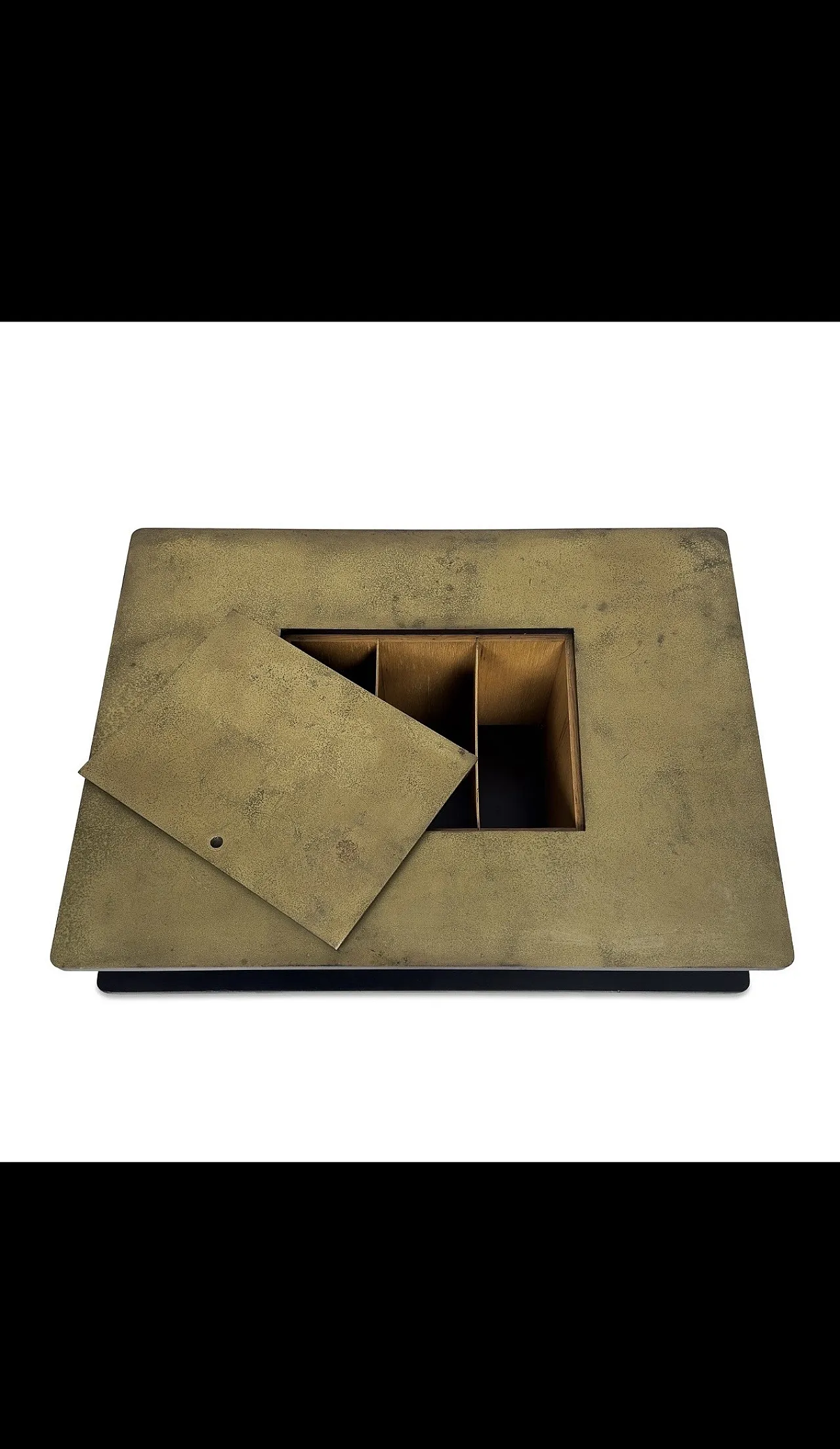Ebonized Wood Coffee Table Attributed to Willy Rizzo 1