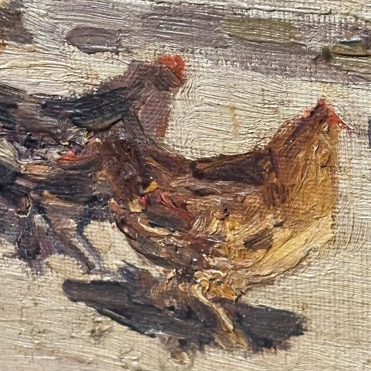 Antique oil painting on canvas popular court scene from the early 1900s, size 40 8