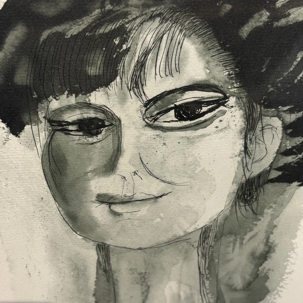 Dipinto Acquarello Bruno Cassinari “Volto di donna“, 1961 8
