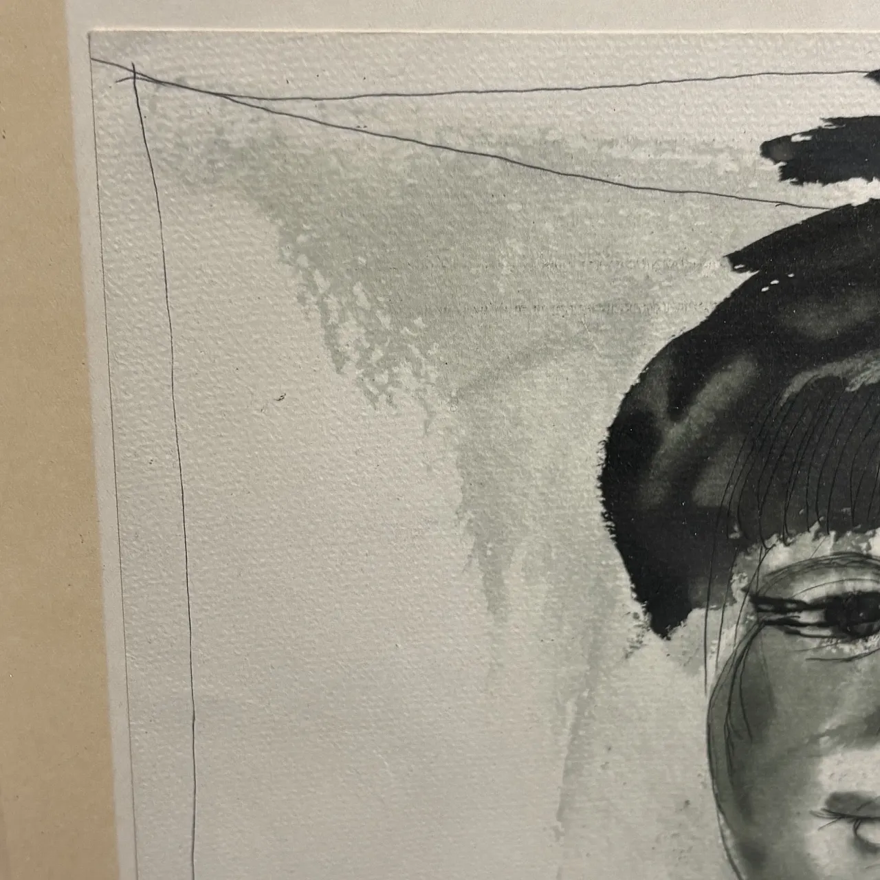 Dipinto Acquarello Bruno Cassinari “Volto di donna“, 1961 9