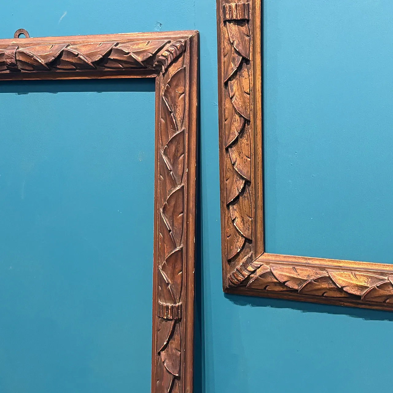 Pair of carved wooden frames, late 19th century 2