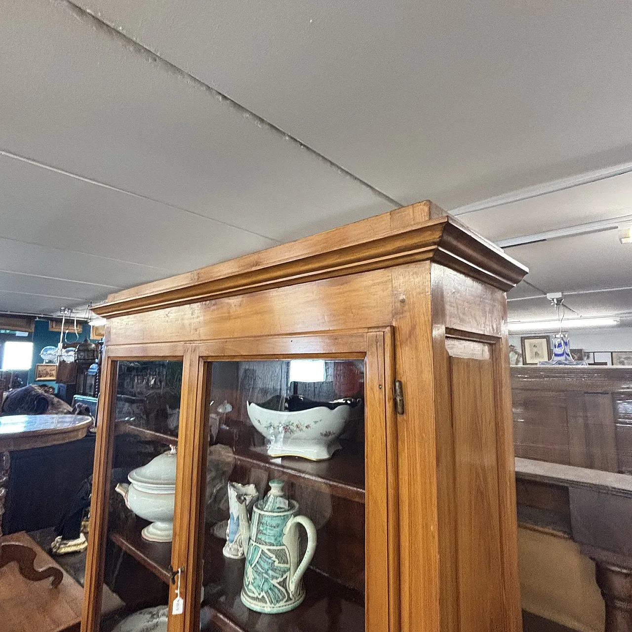 Double body sideboard in solid cherry wood Tuscany, early 19th century 8