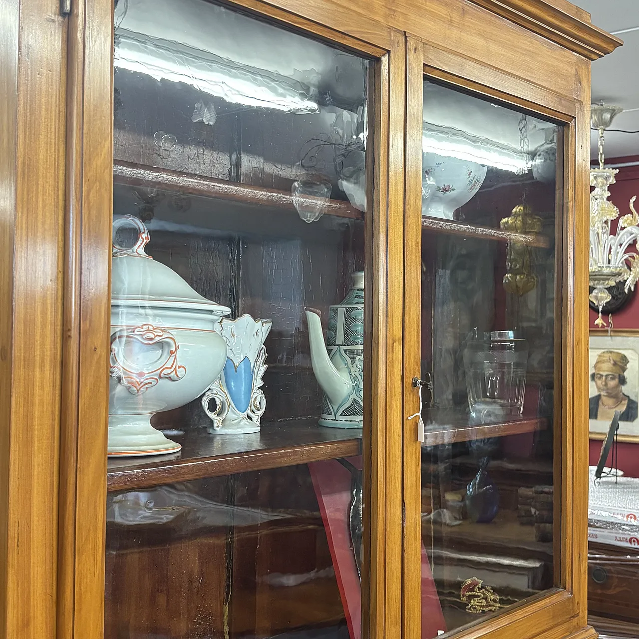Double body sideboard in solid cherry wood Tuscany, early 19th century 13