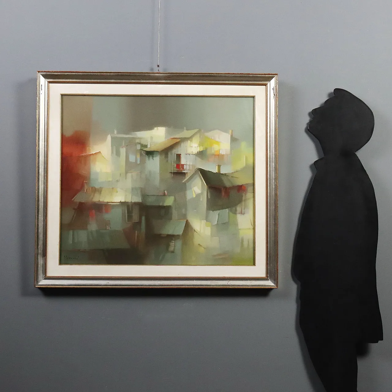 Painting by Davide Roncarà, Towards Bormio, 1980s 2
