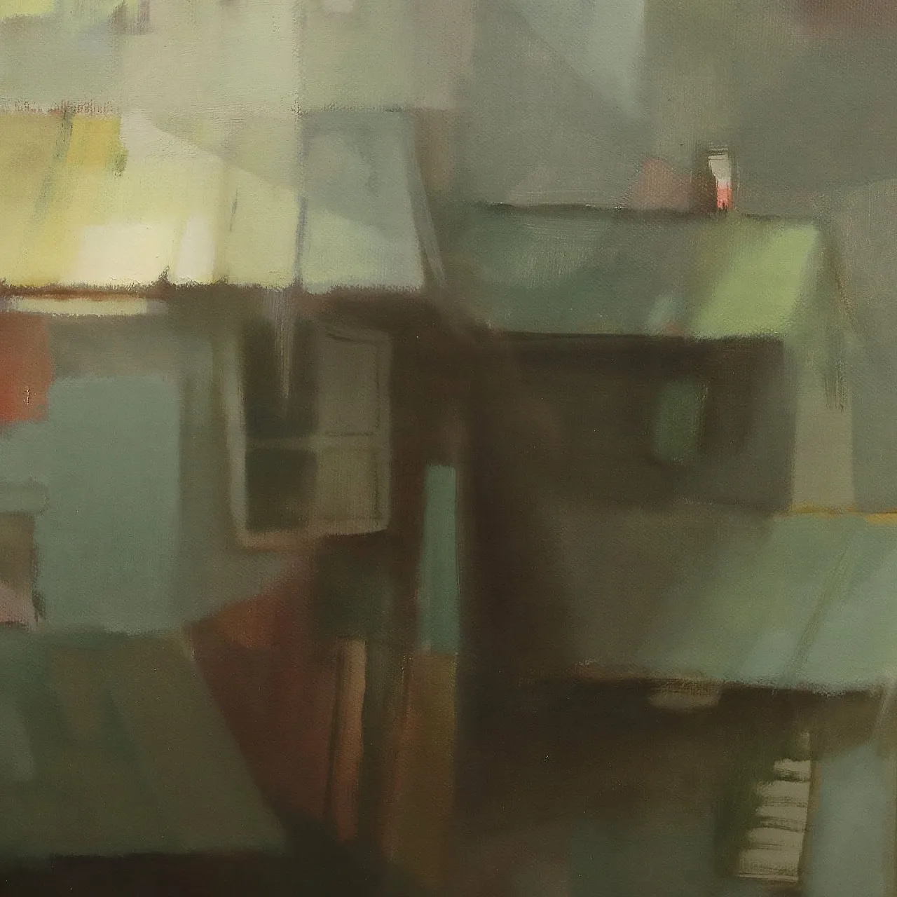 Painting by Davide Roncarà, Towards Bormio, 1980s 6