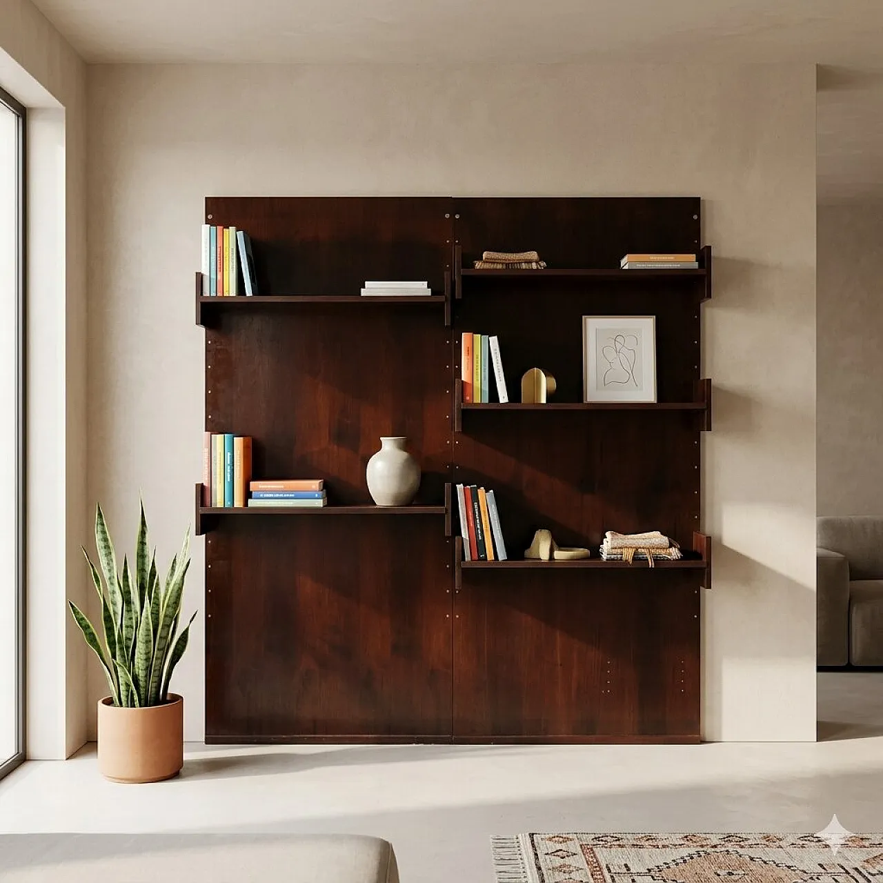 Wall bookcase, 1960s 2
