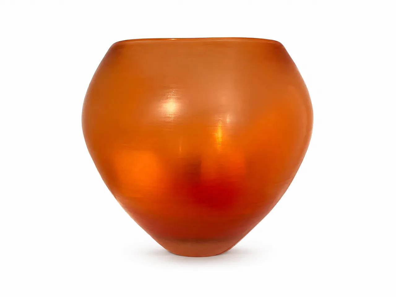 Amber Incisi vase signed by Paolo Venini, 1956 1