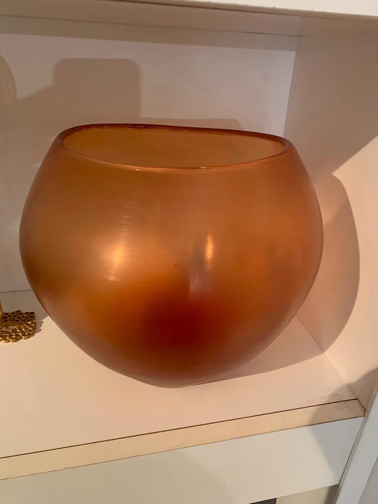 Amber Incisi vase signed by Paolo Venini, 1956 3
