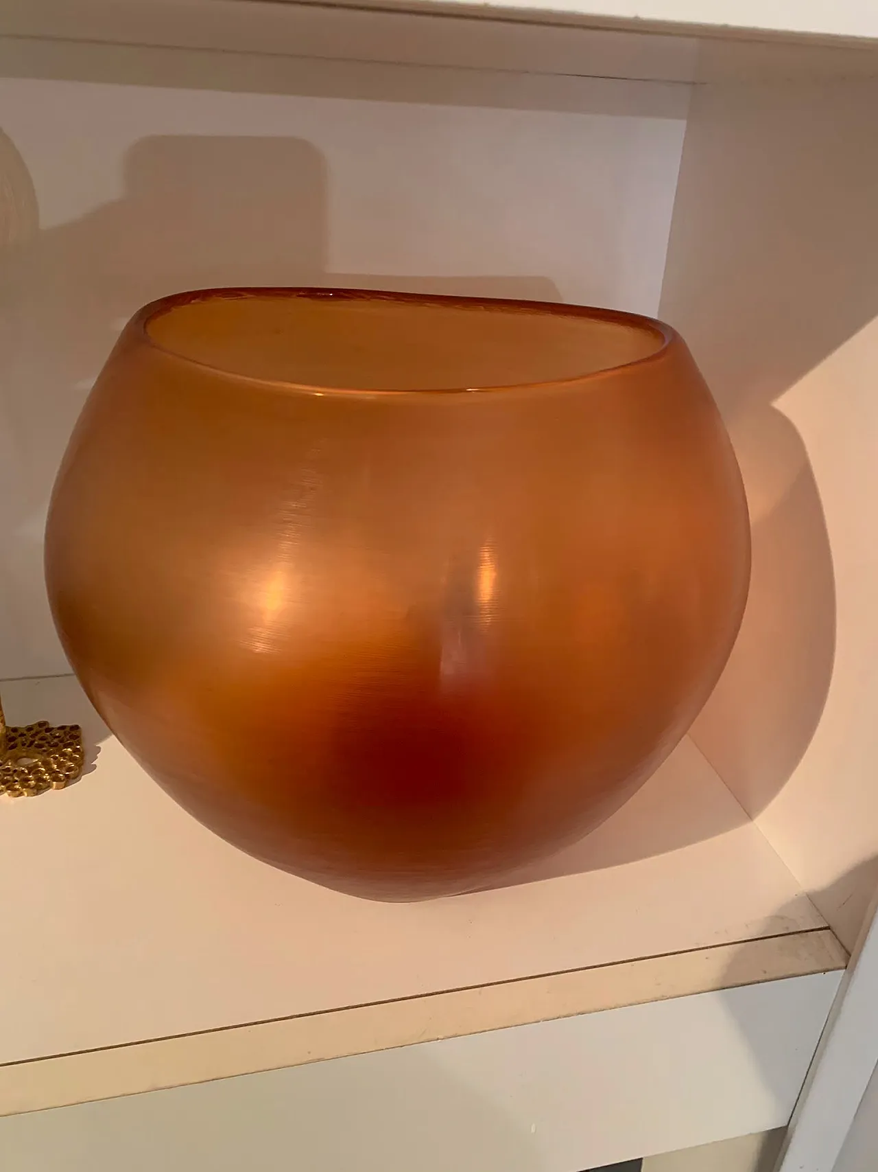 Amber Incisi vase signed by Paolo Venini, 1956 5