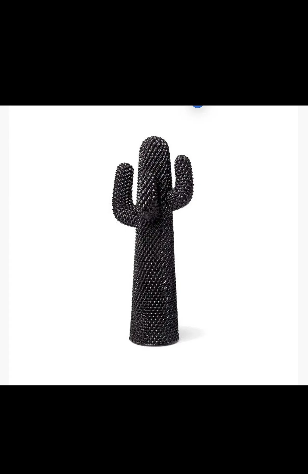 Black Cactus cloth hanger by Gufram in ceramic, 1980s 1