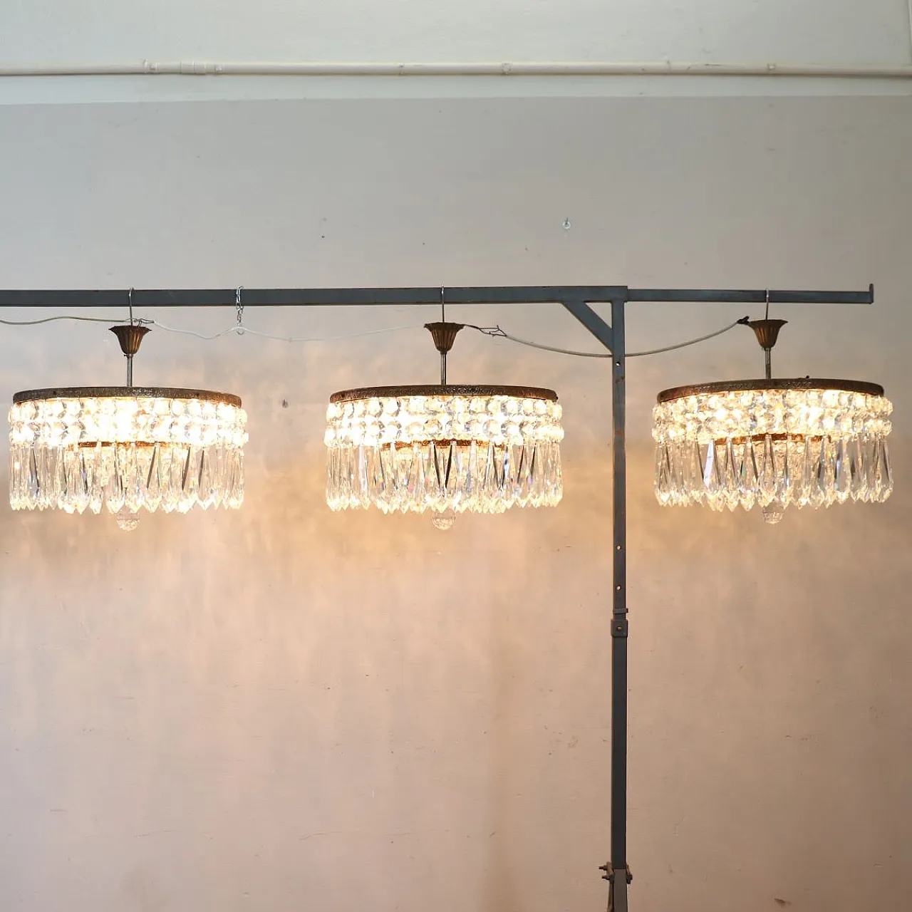 Set of three elegant chandeliers, early 1900s 3