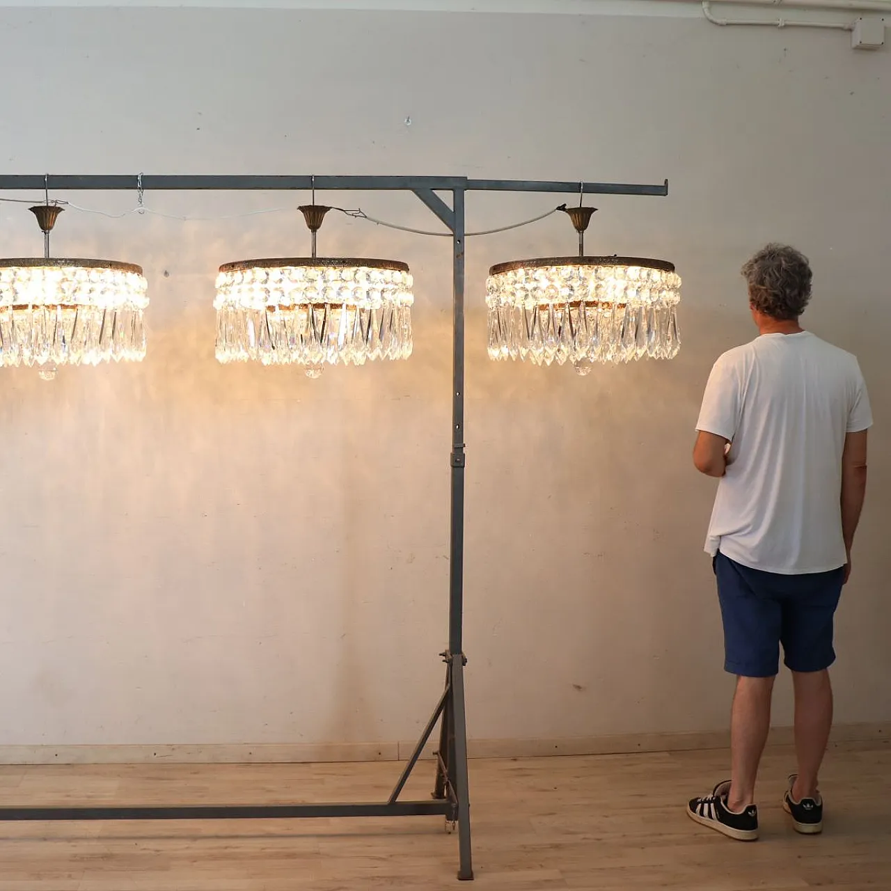 Set of three elegant chandeliers, early 1900s 4