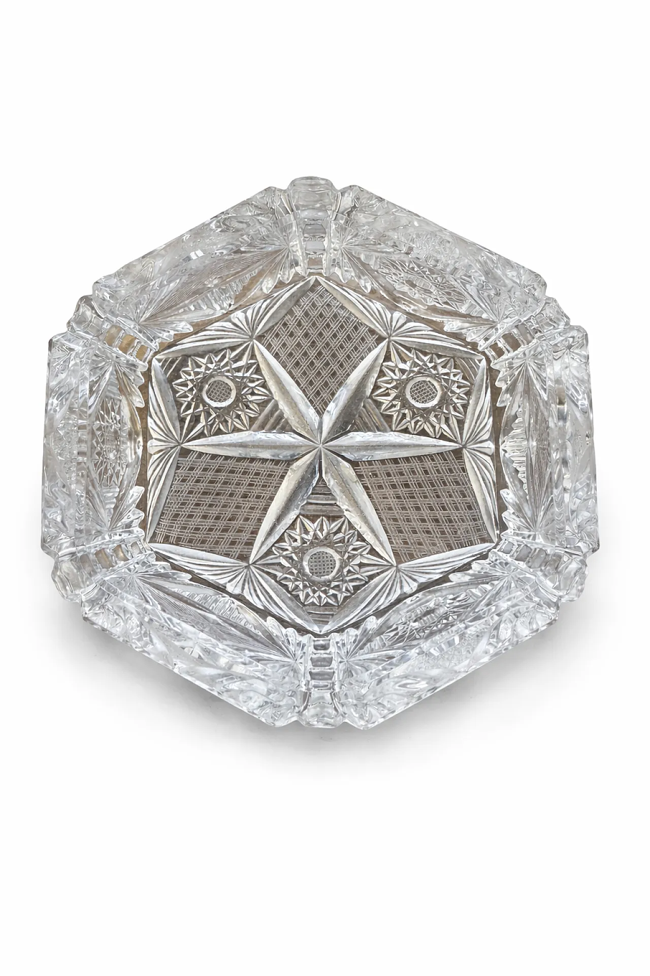 Carved glass ashtray, 1960s 3
