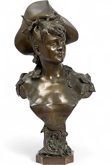 Patinated bronze sculpture depicting beauty allegory, 19th c.