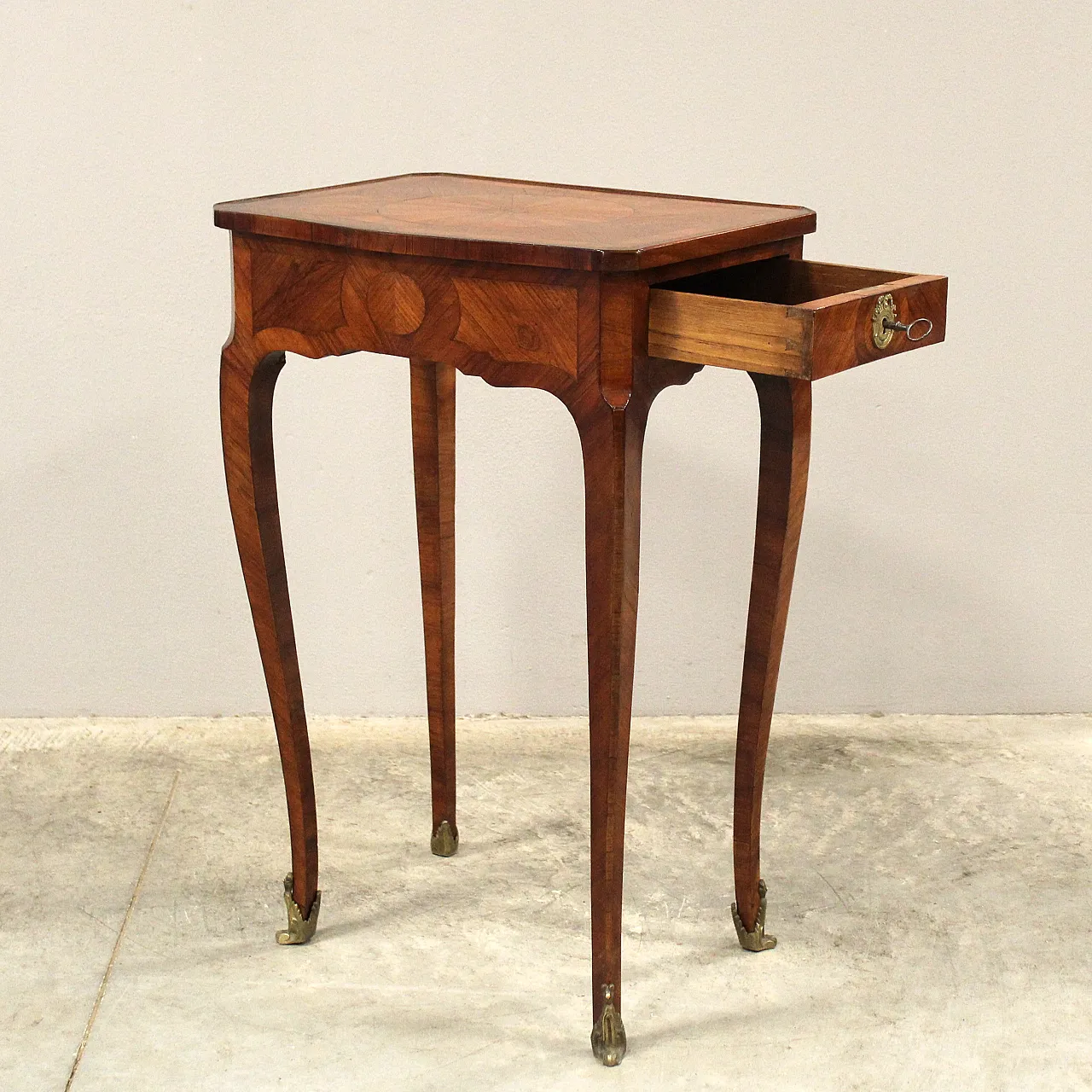 Tavolino intarsiato Napoleone III '800 6