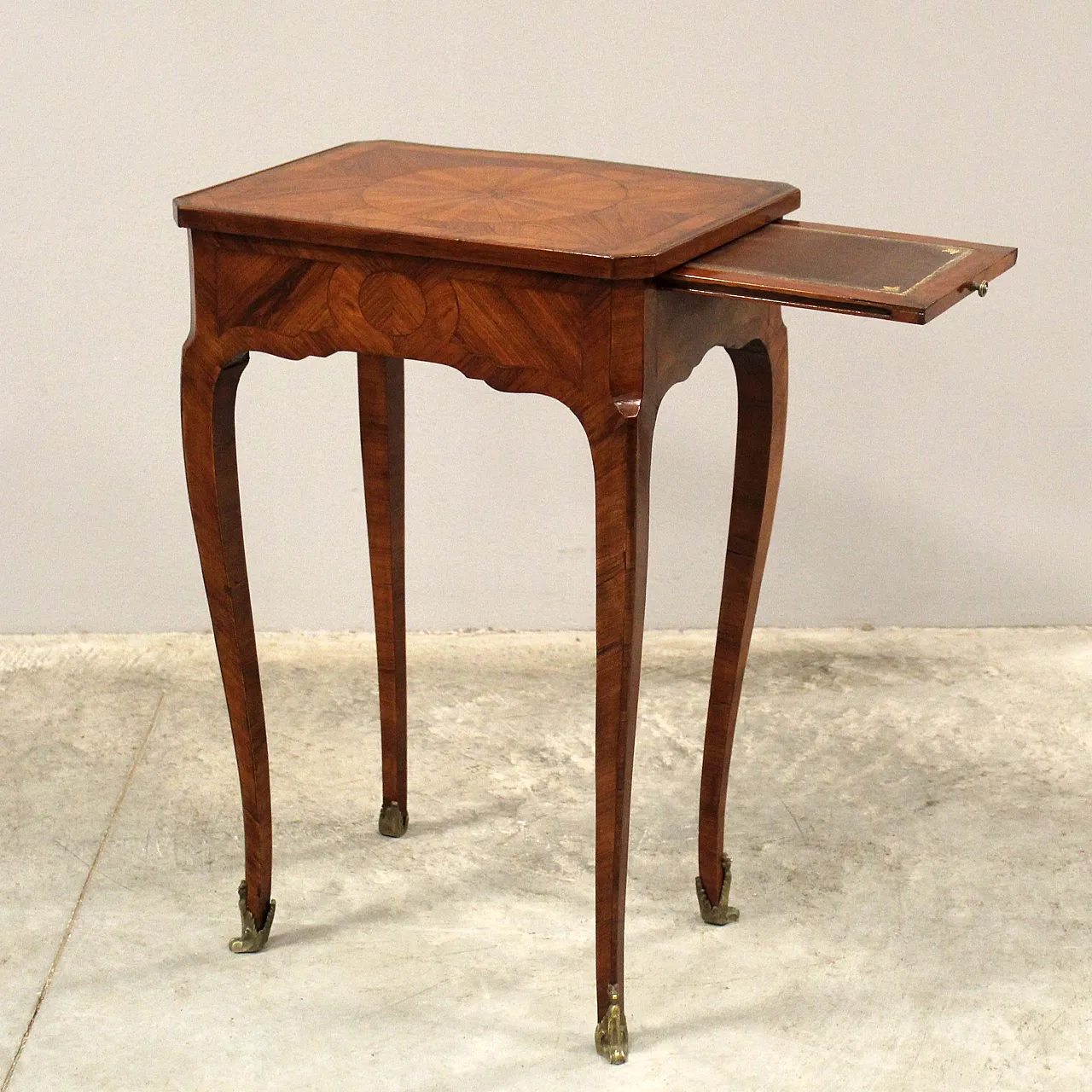 Tavolino intarsiato Napoleone III '800 8