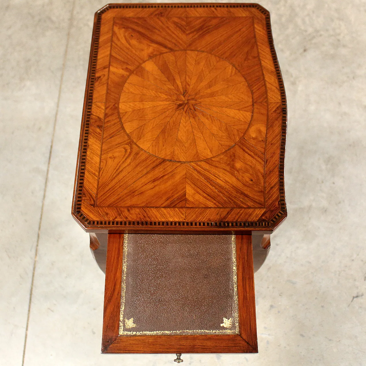 Tavolino intarsiato Napoleone III '800 16