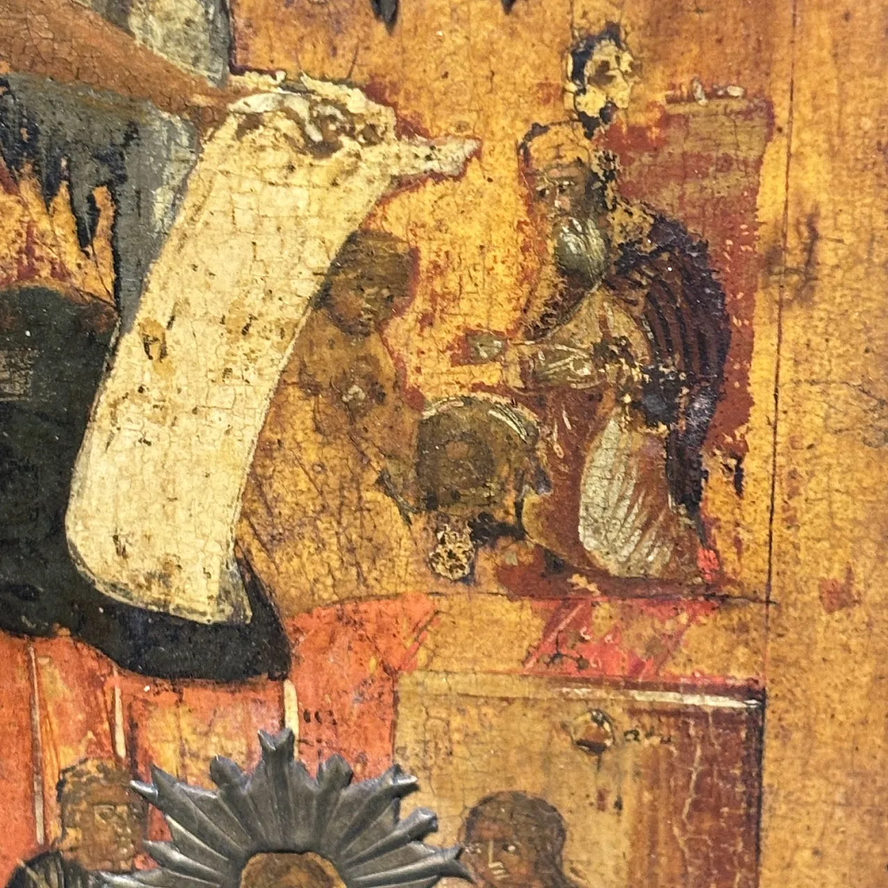 Orthodox icon with Saint John the Baptist Angel in the desert, 18th c. 7