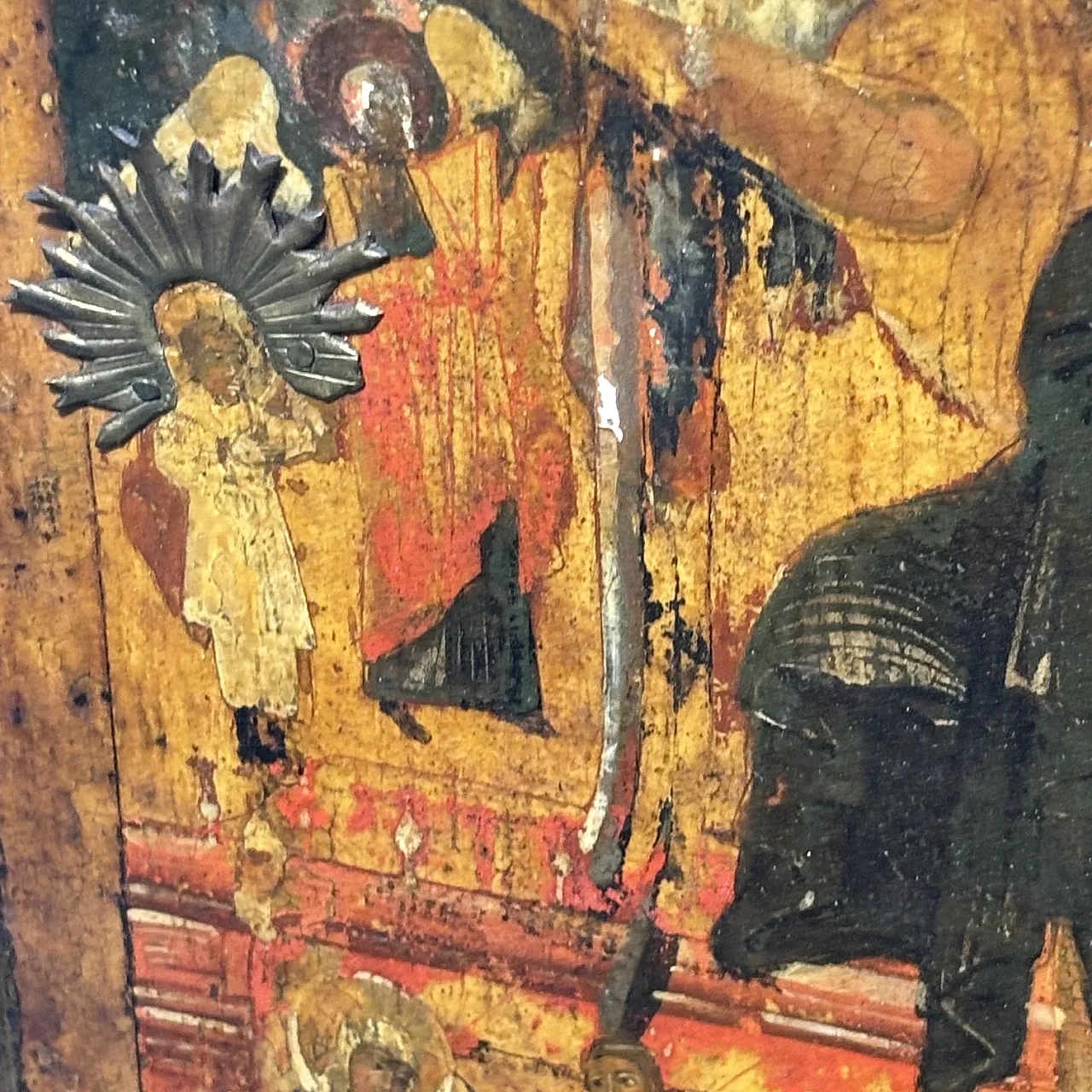 Orthodox icon with Saint John the Baptist Angel in the desert, 18th c. 9