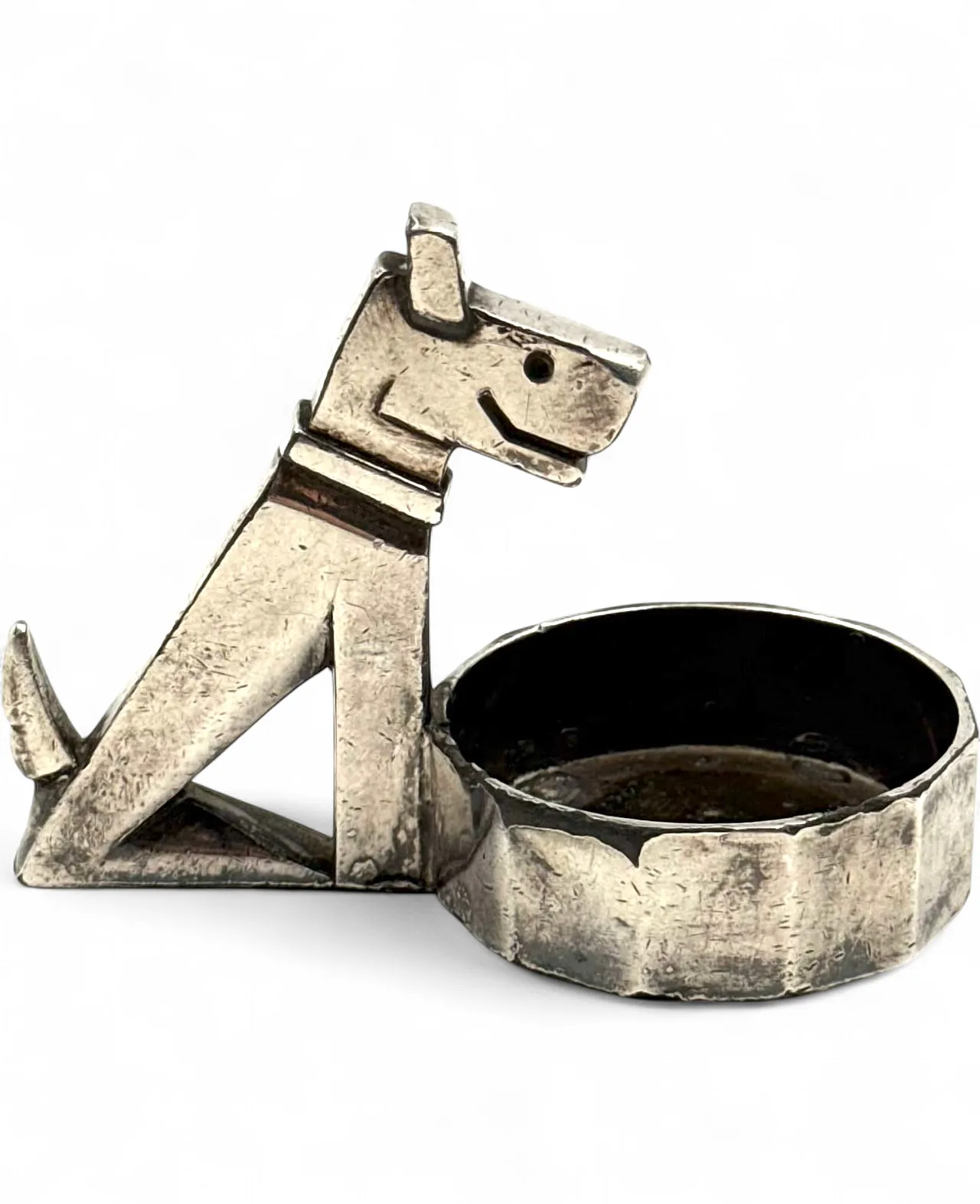 Small Rick and Mac Art Deco ashtray, Christofle Gallia France 1930 12