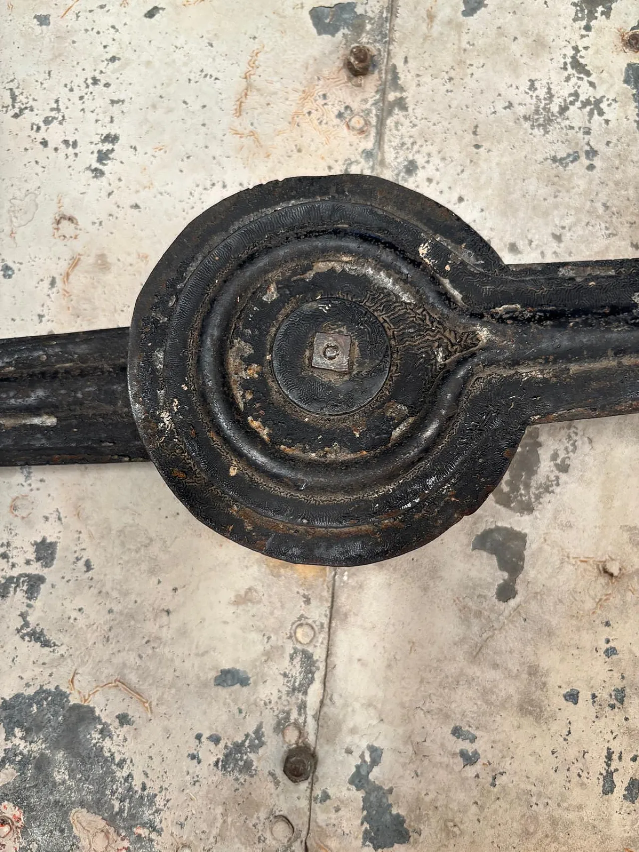Tower clock in wood and galvanized sheet metal, 20th century 2