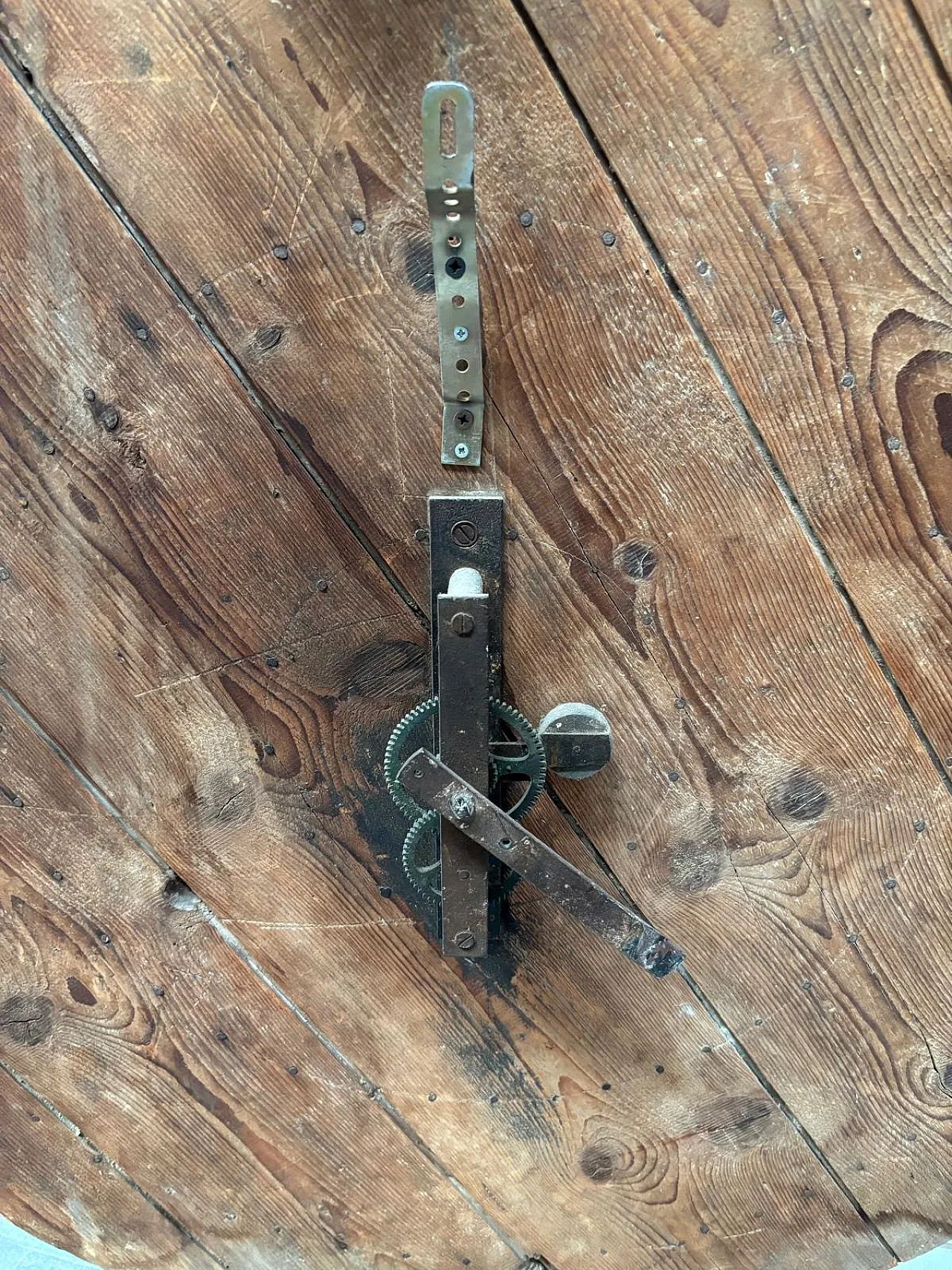 Tower clock in wood and galvanized sheet metal, 20th century 5