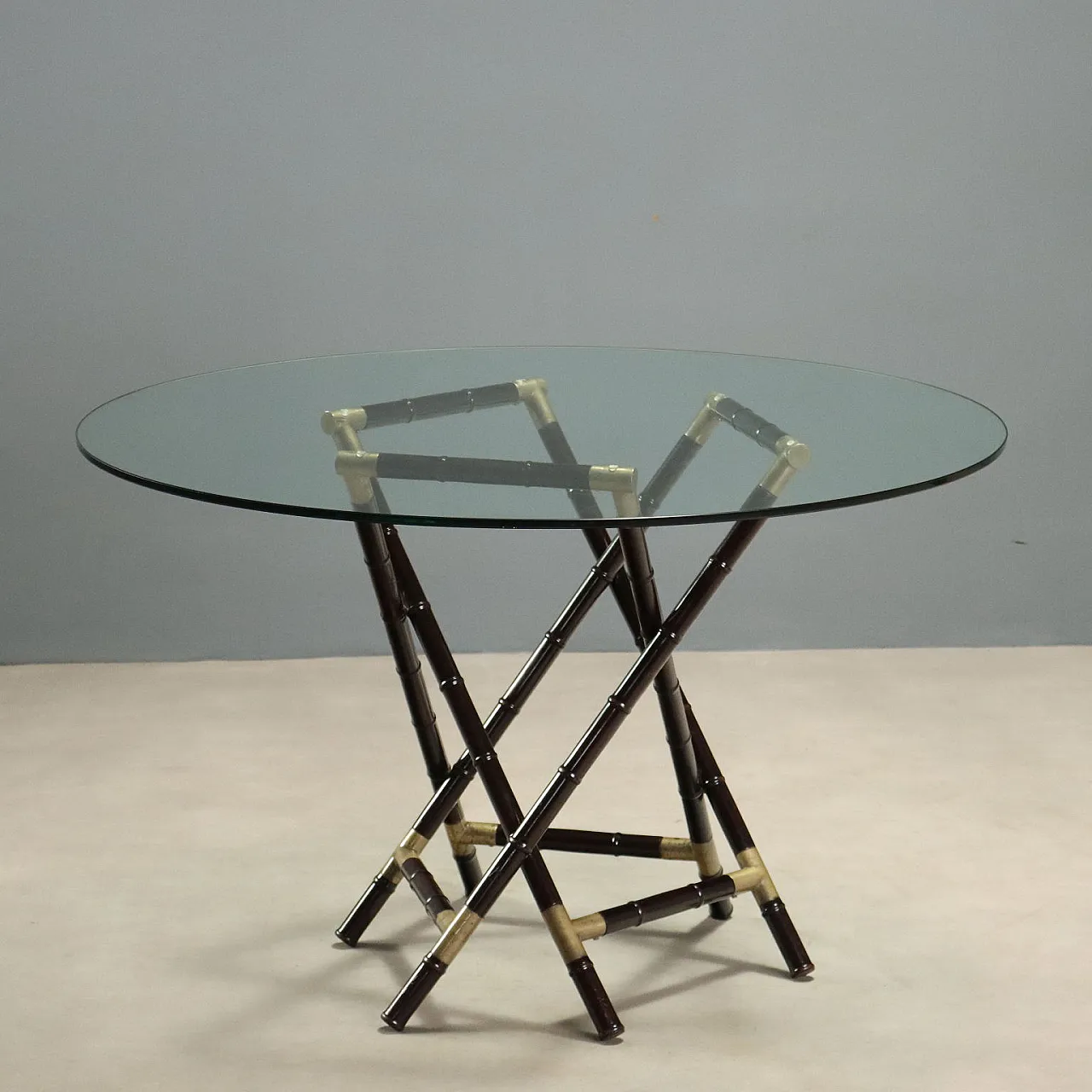 Tavolo con base a intreccio, anni '50 1
