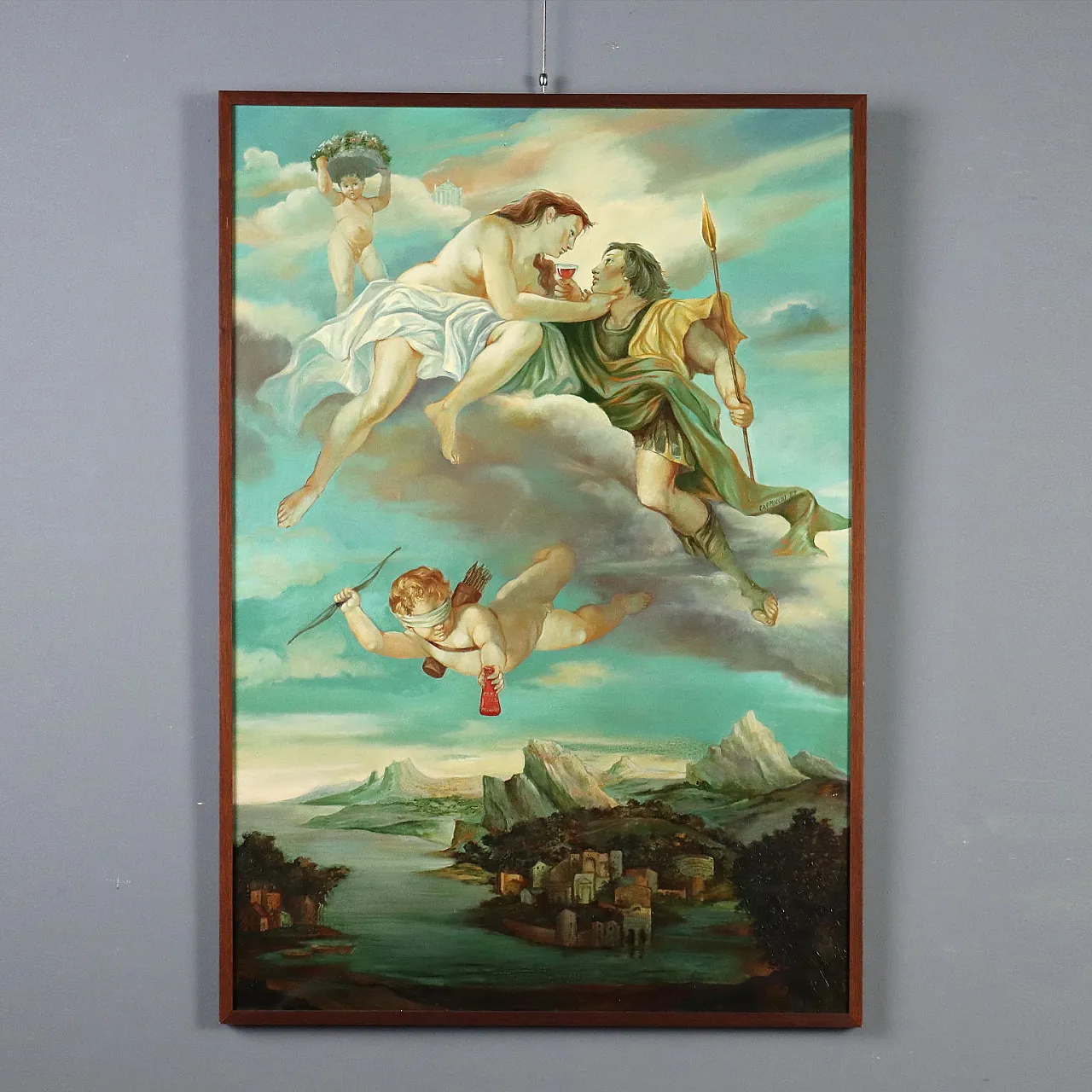 Painting by Antonella Cappuccio, oil on canvas, 20th century 1