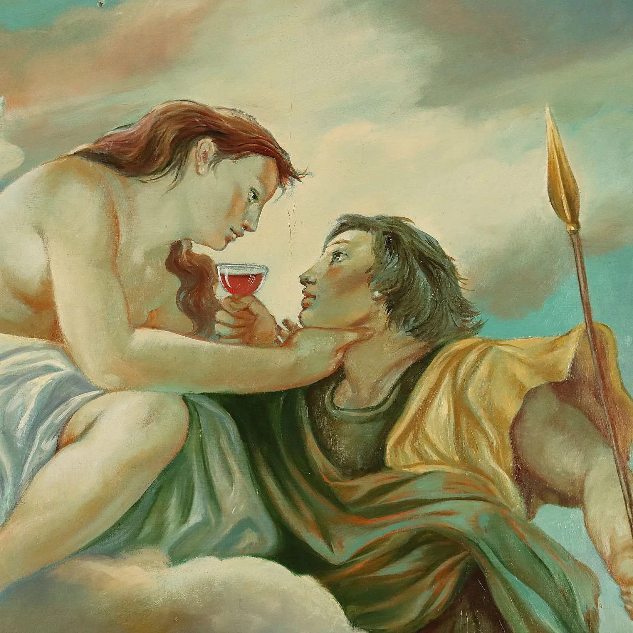 Painting by Antonella Cappuccio, oil on canvas, 20th century 4