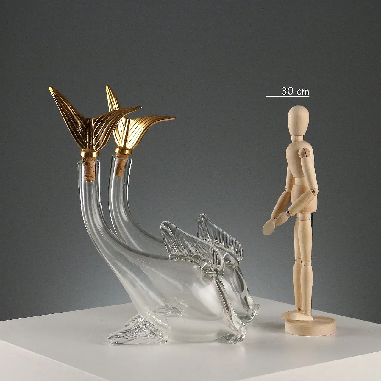 Coppia di decanter in vetro, Manifattura di Murano, '900 2